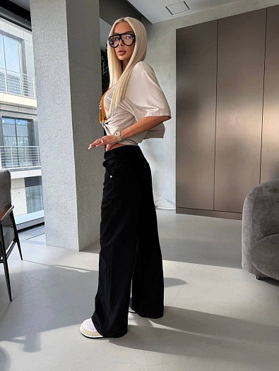 Чёрные женские джинсы Hermes premium   