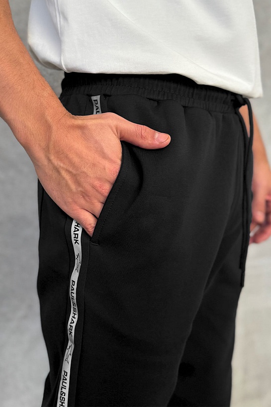 Чёрные спортивные штаны Paul & Shark