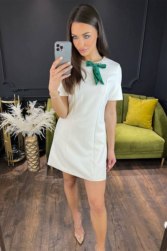 Классическое белое платье MIU MIU
