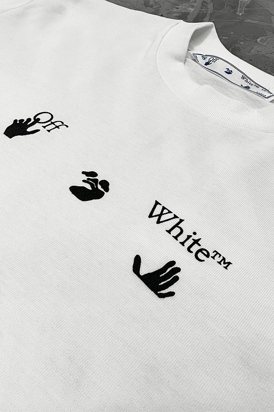 Белая оверсайз футболка Off-White Flash Date Camera