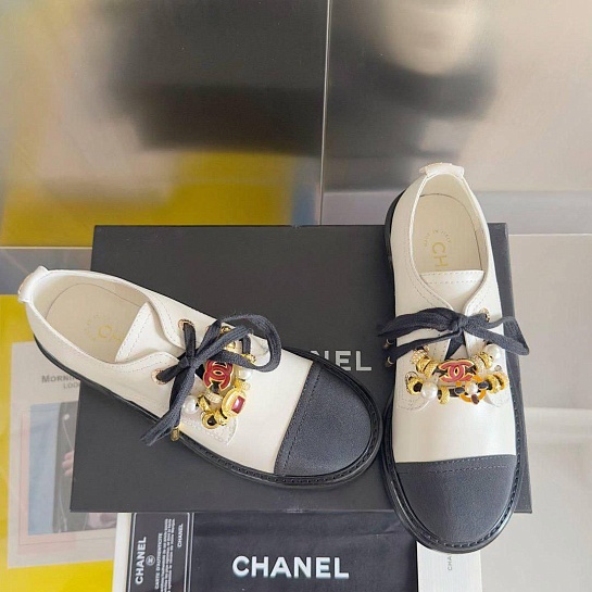 Женские кожаные ботинки Chanel premium