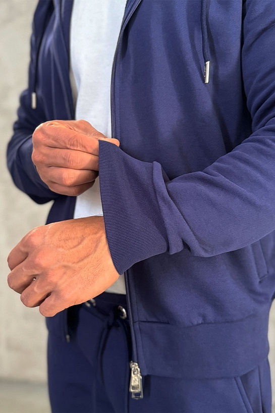 Мужская кофта фиолетового цвета Moncler side pocket