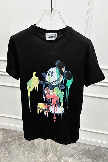 Чёрная футболка Iceberg Mickey Mouse   