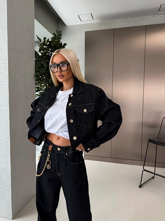 Женская джинсовая куртка Loewe premium - Navy