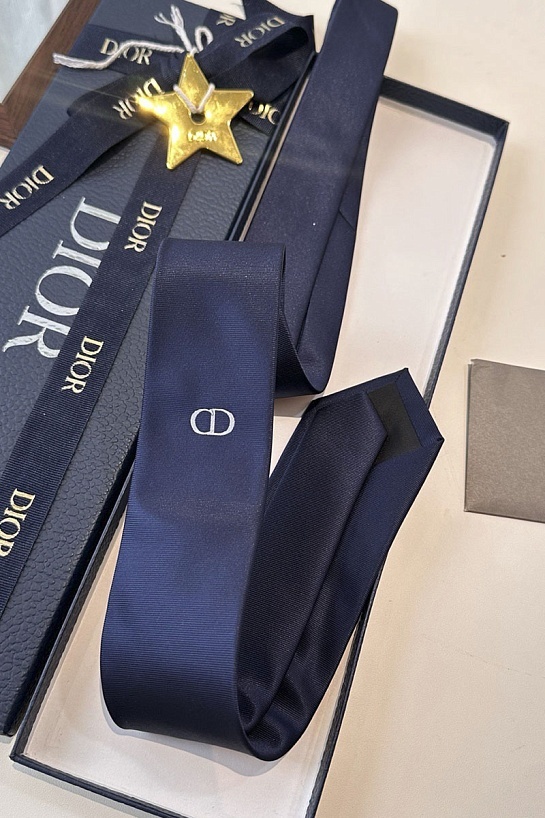 Галстук Dior logo-embroidered premium - Navy