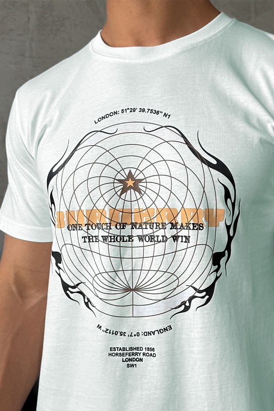 Мужская бирюзовая футболка Burberry London