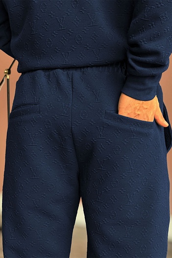 Спортивные штаны Louis Vuitton monogram all-over - Navy   