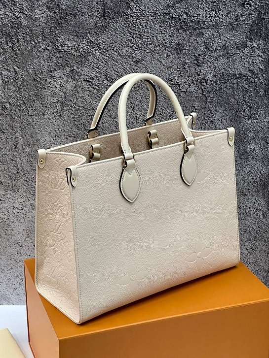Женская кожаная сумка Louis Vuitton Onthego MM Premium 35x27x14 см