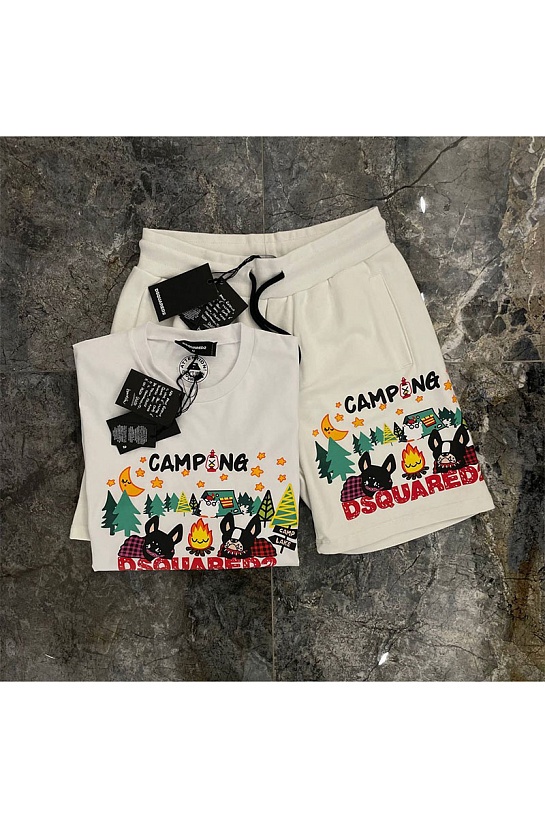 Мужские шорты Dsquared2 "Camping" - White