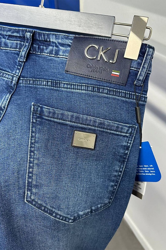 Мужские синие джинсы Calvin Klein logo-plaque