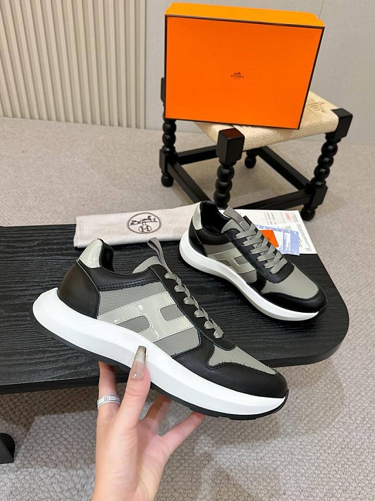 Мужские кожаные кроссовки Hermes