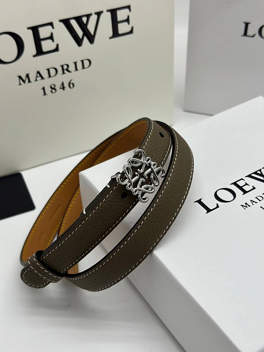 Женский кожаный ремень Loewe Anagram - ширина 2 см, длина 75 / 80 / 85 / 90 см (2 расцветки)