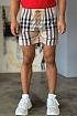Мужские бежевые шорты Burberry London Check