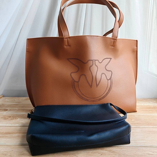 Кожаная женская сумка-шоппер 36x28 см   