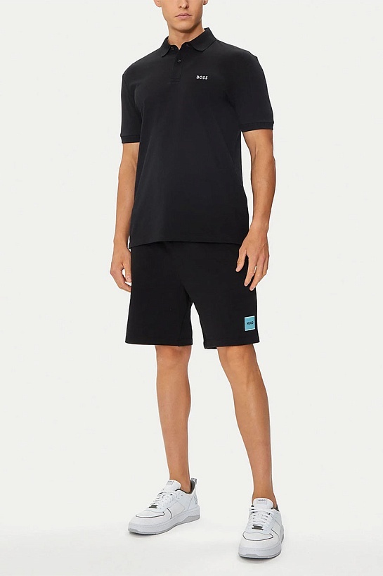 Мужское поло Hugo Boss чёрного цвета