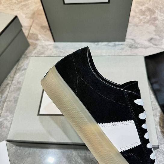 Замшевые кроссовки Tom Ford Cambridge - Black / White