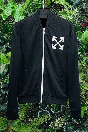 Мужская чёрная кофта Off-White Arrow logo-print   