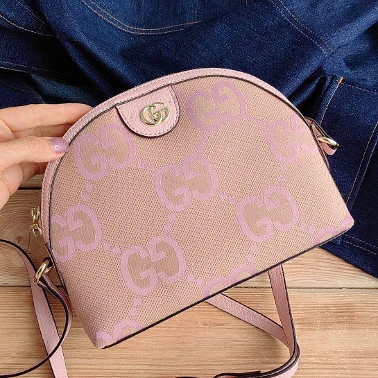 Сумка Gucci Ophidia Jumbo GG Small 24x18 см - Pink