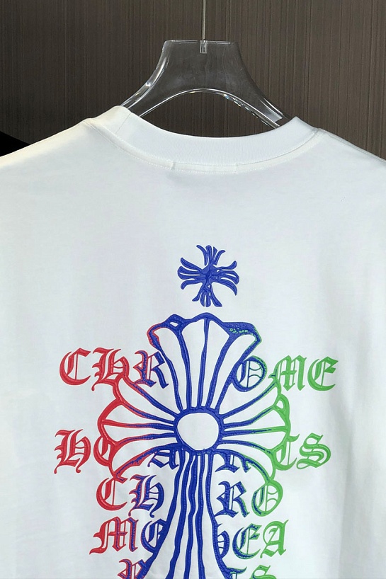 Белая оверсайз футболка Chrome Hearts Premium