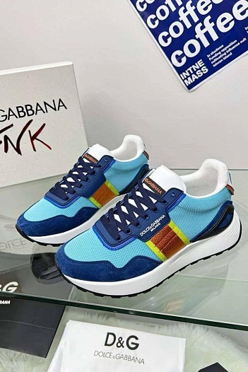Женские комбинированные кроссовки Dolce & Gabbana - Blue / White   