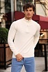 Мужской белый джемпер Lacoste Zip Neck