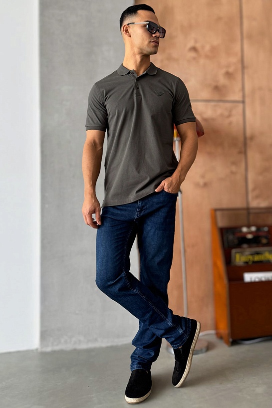 Мужские джинсы тёмно-синего цвета Brioni regular fit