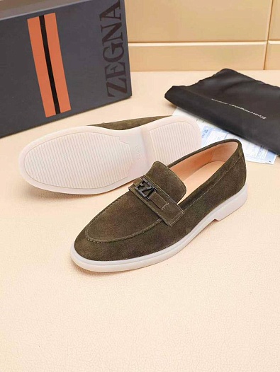 Мужские замшевые лоферы Ermenegildo Zegna   