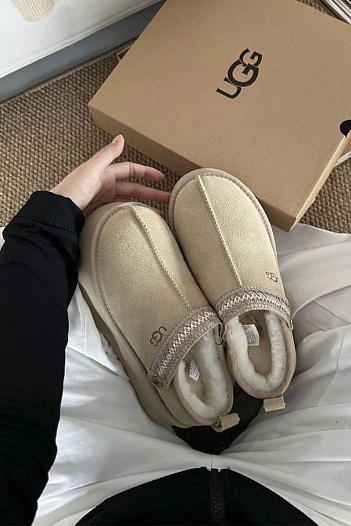 Замшевые женские слиперы с мехом UGG Lanah   