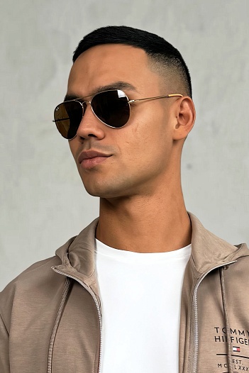 Солнцезащитные очки Ray-Ban Aviator Large Metal - Brown   