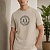Футболка бежевого цвета Armani Exchange black logo