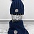 Комплект из шапки и шарфа синего цвета Moncler logo-patch