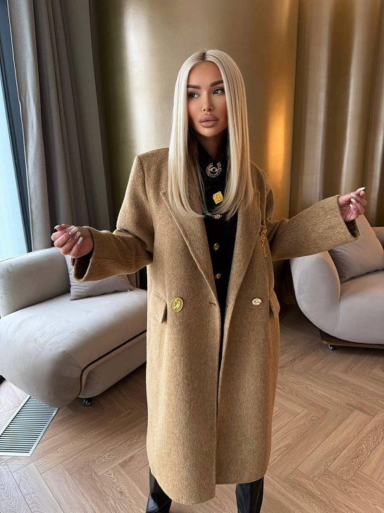 Женское шерстяное пальто Schiaparelli Premium - Beige