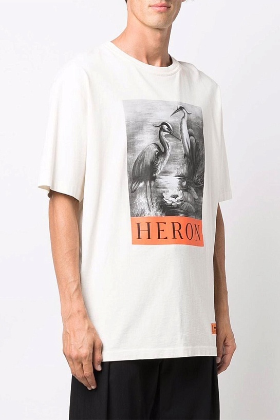 Белая оверсайз футболка Heron Preston