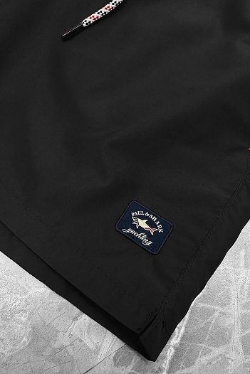 Мужские чёрные шорты Paul & Shark logo-patch   