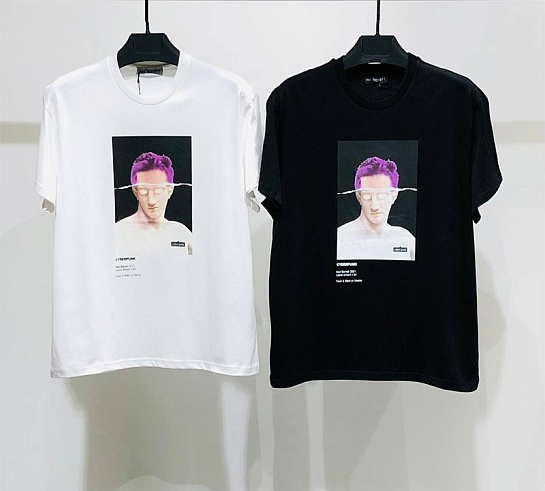 Белая оверсайз футболка Neil Barrett "Cyberpunk"