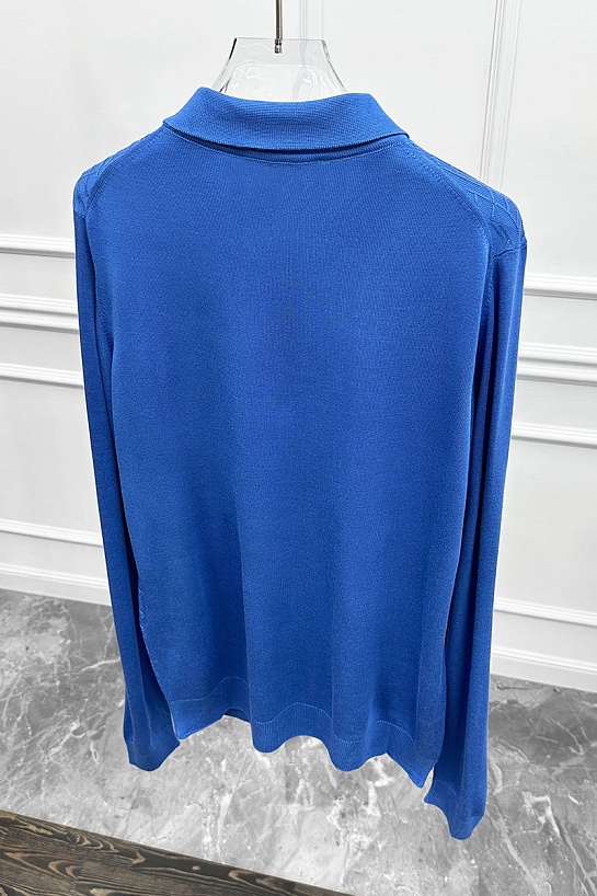 Поло с длинным рукавом Zilli zip-up - Blue