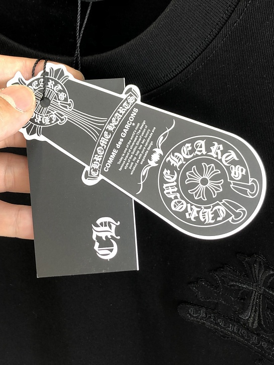 Чёрная оверсайз футболка Chrome Hearts Premium