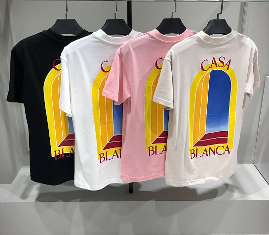 Белая футболка Casablanca L'Arche De Jour