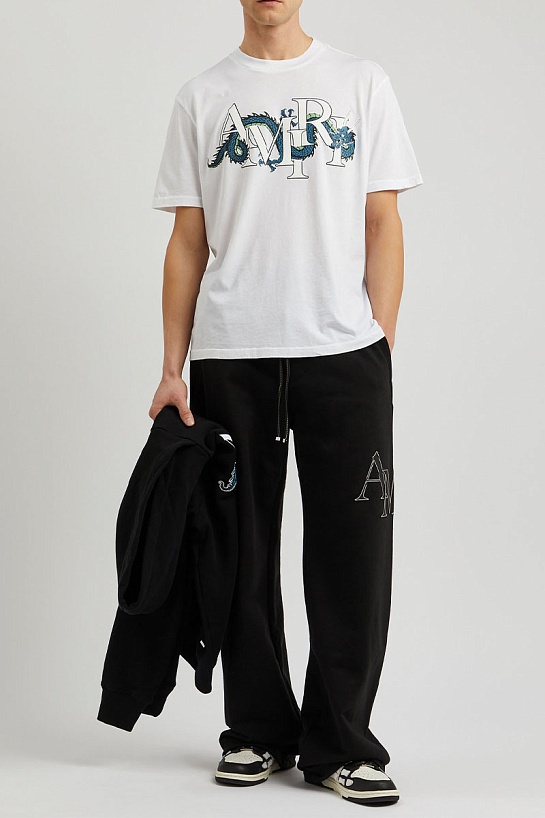 Белая футболка Amiri Dragon logo-print