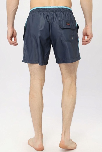 Мужские синие шорты Paul & Shark logo-patch   