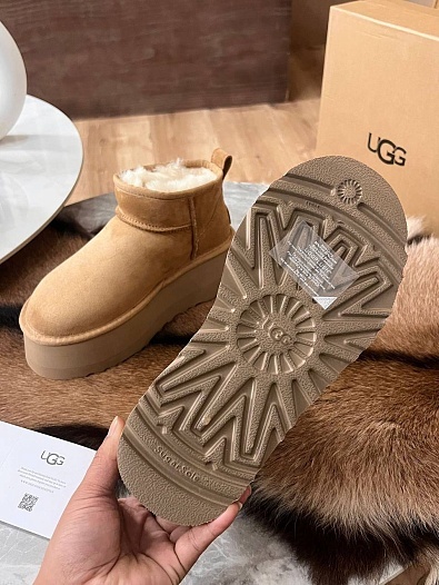 Женские ботинки UGG Classic Ultra Mini Platform - Chestnut   