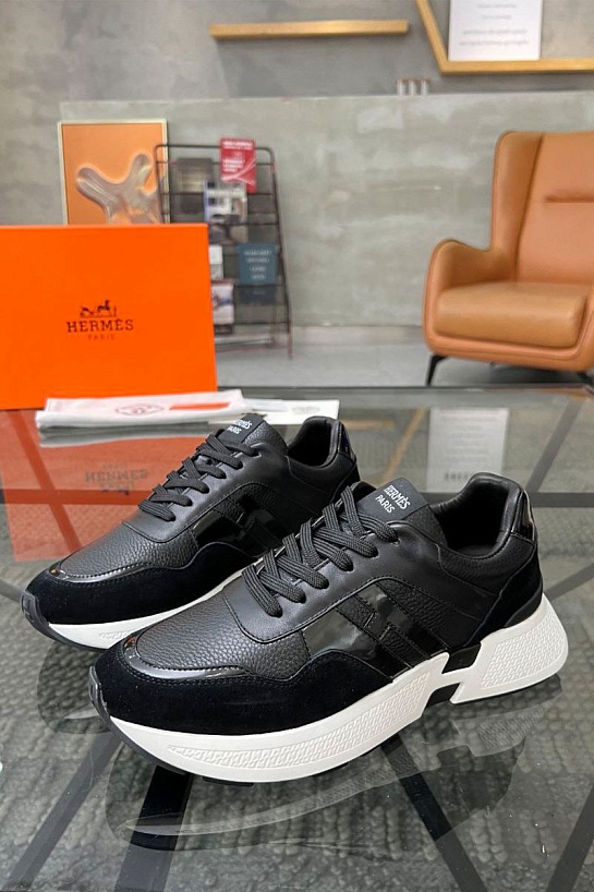 Мужские кроссовки Hermes - Black