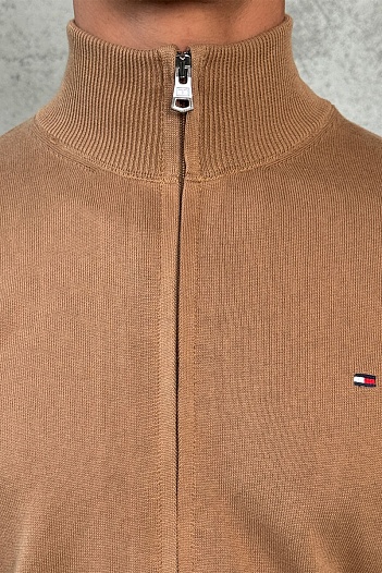 Кофта на молнии Tommy Hilfiger flag embroidery - Brown   
