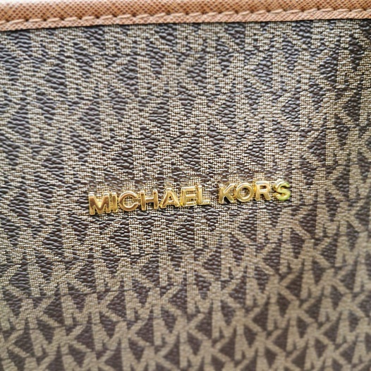 Кожаная сумка Michael Kors Jet Set Travel monogram 41x26 см (2 расцветки)   