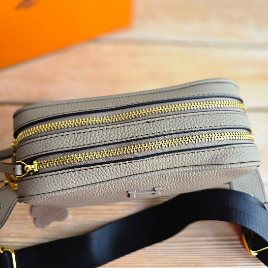 Женская серая сумка Hermes 20x15 см