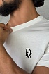 Белая мужская футболка Dior embroidered logo