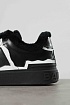 Кожаные кроссовки с мехом Balmain low-top - Black / White