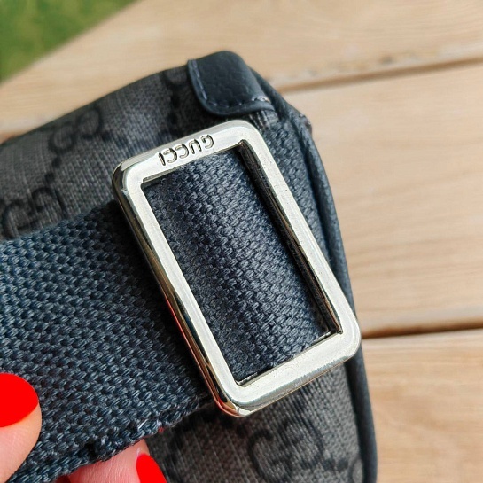 Сумка на пояс Gucci Interlocking G 23x12x2.5 см - Black