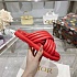 Женские кожаные шлёпанцы Dior D-Cross - Red