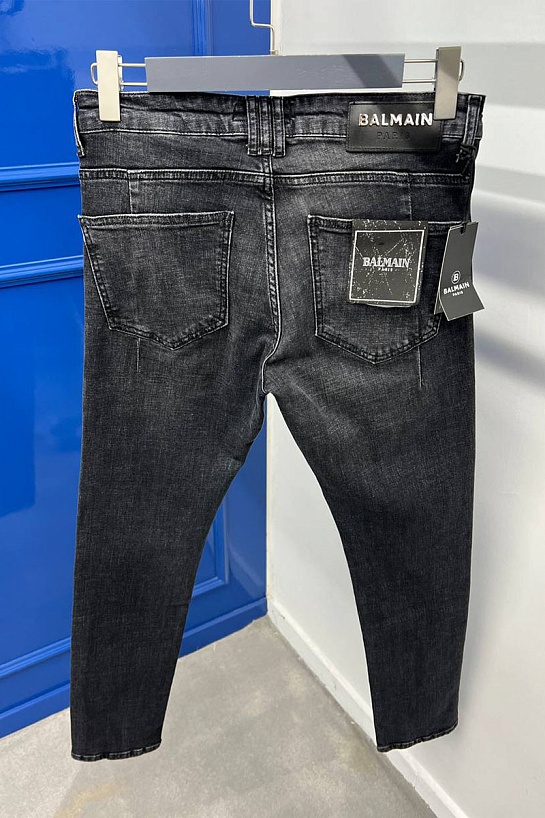 Мужские чёрные джинсы Balmain Paris